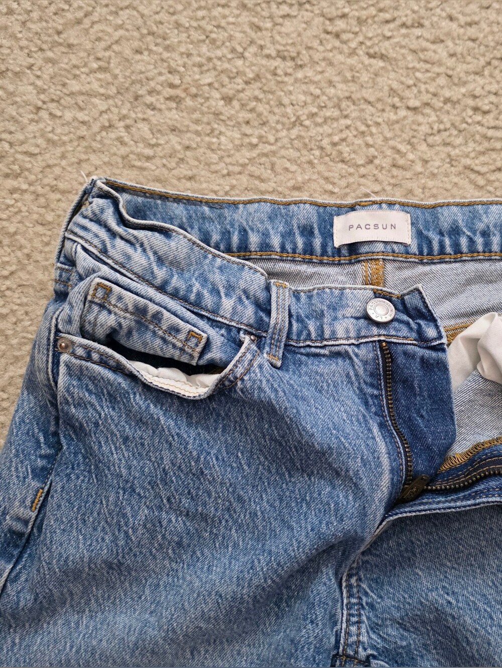 PacSun Junior's Faded Blue Low Rise Straight Denim Jeans Size 23